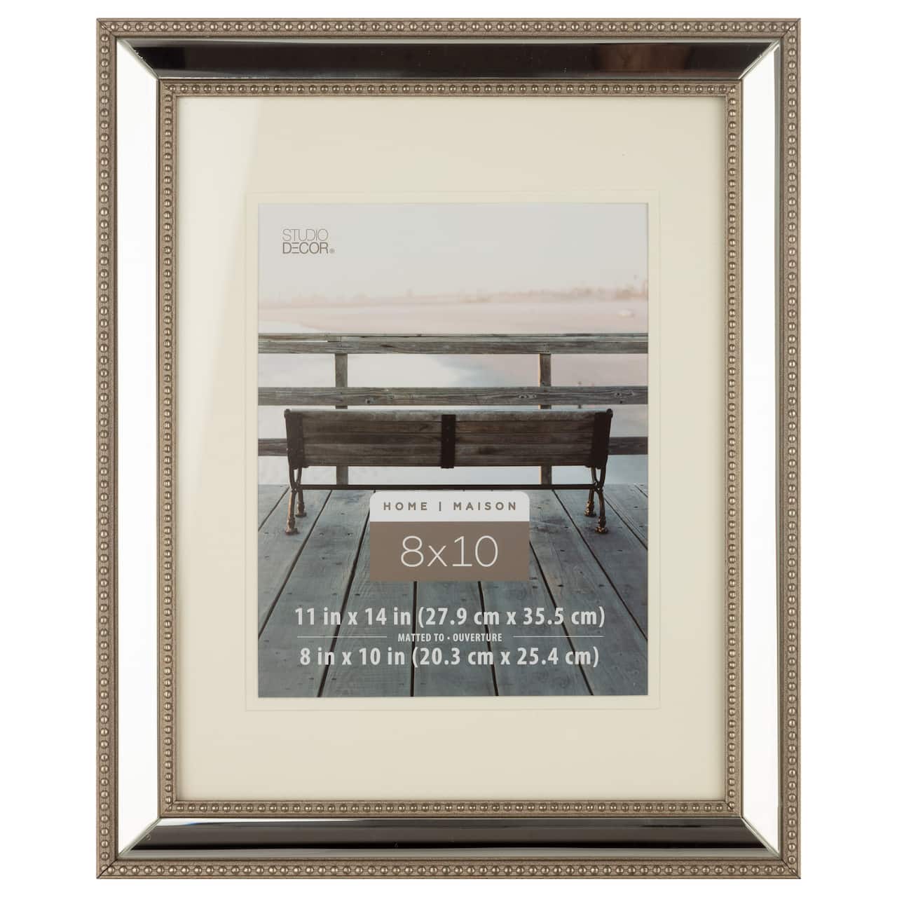 8 Pack: Mirrored Beaded 8" x 10" Frame with Mat, Home by Studio Décor®